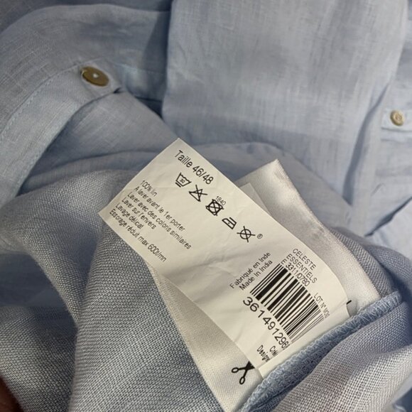 Monoprix Linen Shirt knee  length long sleeves  dress - Picture 5 of 5